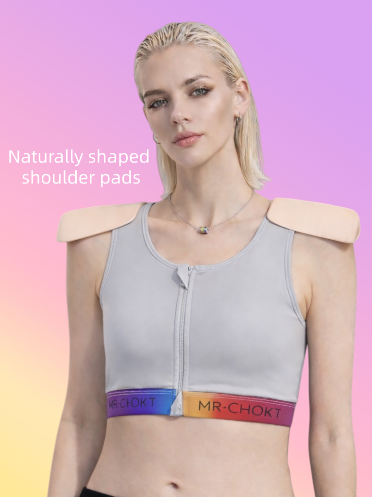 A cosplay specific binder with four types of shoulder pads