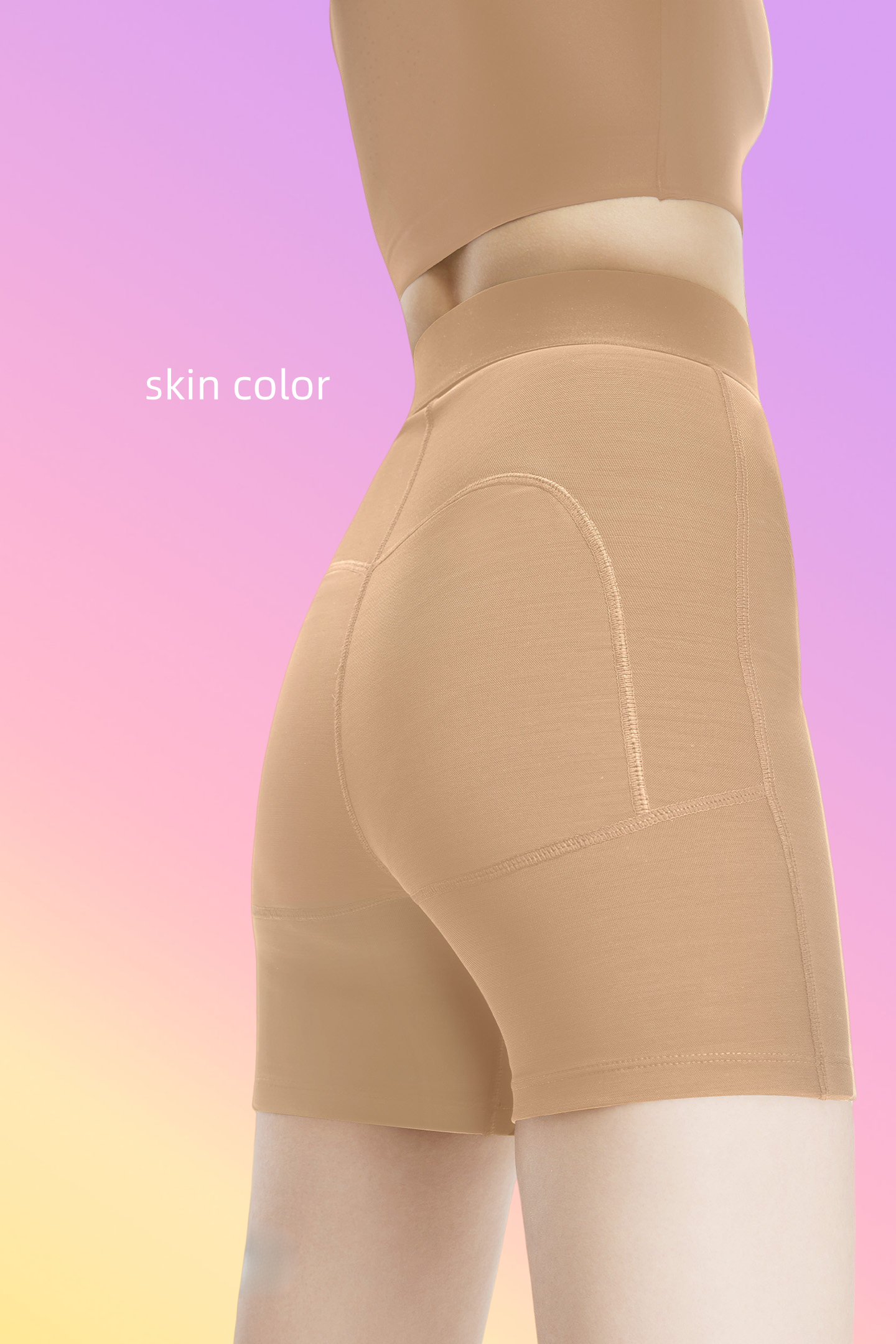 CosmicOtaku Sculpting Performance Shorts · Multi-Fabric Construction · Front Closure · Visual Balance Design