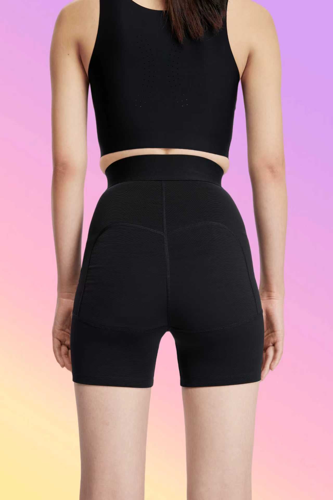 CosmicOtaku Sculpting Performance Shorts · Multi-Fabric Construction · Front Closure · Visual Balance Design